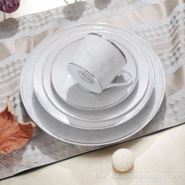 2016 new design super white 30PCS ceramic dinner set